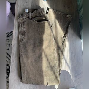 Abercrombie 90s Straight Ultra High Rise Brown Jeans
